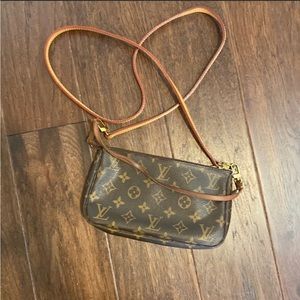 Louis Vuitton Pouchette Mini Bag and original crossbody strap.